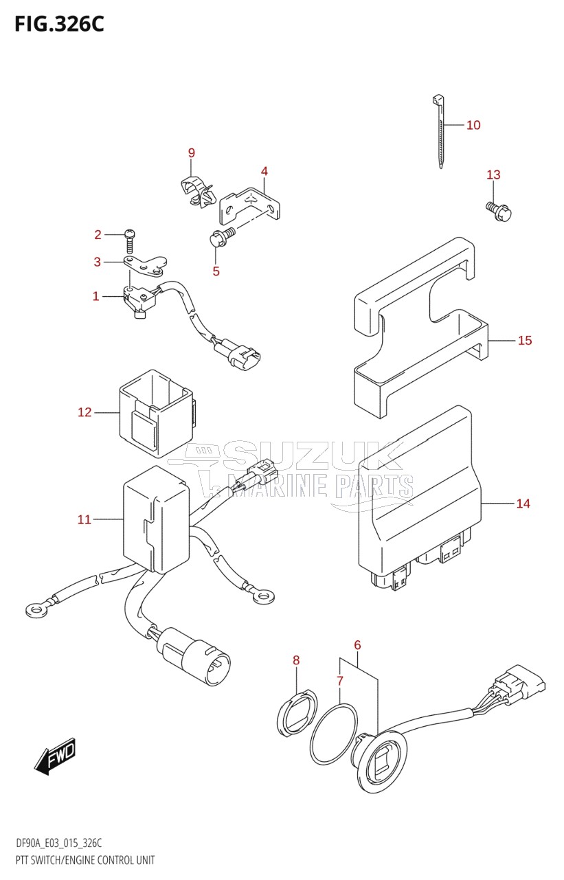 PTT SWITCH / ENGINE CONTROL UNIT (DF90A:E03)