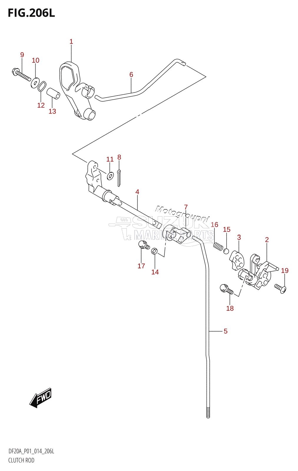 CLUTCH ROD (DF20ATH:P01)