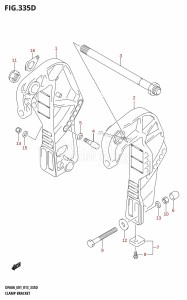 DF50A From 05003F-310001 (E01)  2013 drawing CLAMP BRACKET (DF40ATH:E01)