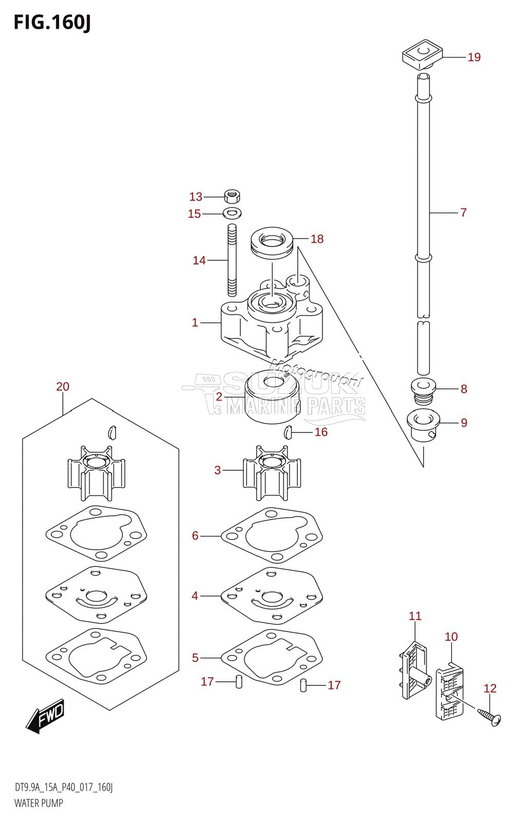 WATER PUMP (DT15AK:P36)