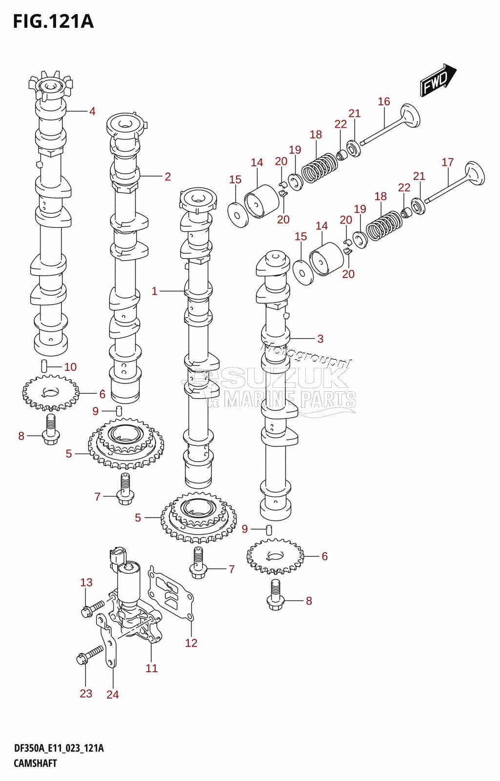 CAMSHAFT ((DF350A,DF325A):(020,021))