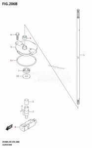 DF200AZ From 20003Z-810001 (E03)  2018 drawing CLUTCH ROD (DF200AZ)