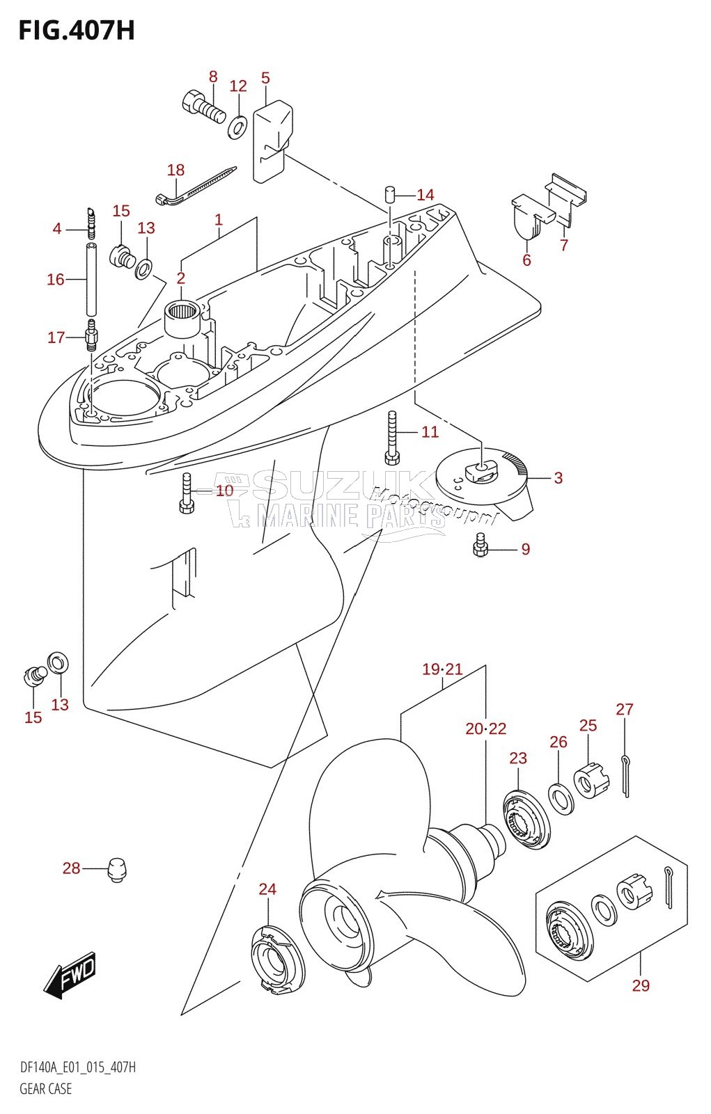 GEAR CASE (DF140AZ:E01)