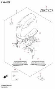 DF175AT From 17503F-440001 (E11 - E40)  2024 drawing ENGINE COVER ((DF200AT,DF200AZ):(E11,E40))