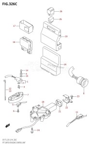 DF150ZG From 15002Z-410001 (E40)  2014 drawing PTT SWITCH /​ ENGINE CONTROL UNIT (DF150TG:E01)