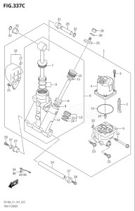 10003F-910001 (2019) 100hp E11-Gen. Export 2 (DF100AT) DF100A drawing TRIM CYLINDER (DF140AT:E11,DF140AZ:E11,DF115AST)