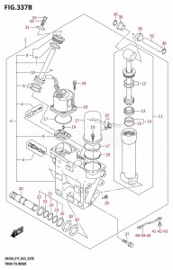 DF250 From 25003F-340001 (E11 E40)  2023 drawing TRIM CYLINDER (X-TRANSOM,XX-TRANSOM)