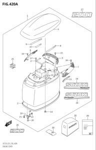 25003Z-810001 (2018) 250hp E40-Costa Rica (DF250Z) DF250Z drawing ENGINE COVER (DF200T:E01,DF200Z:E01)