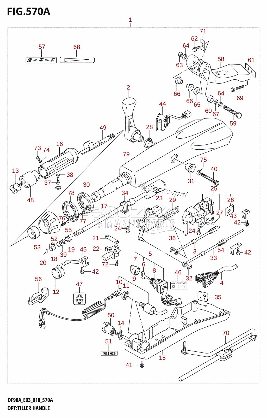 OPT:TILLER HANDLE