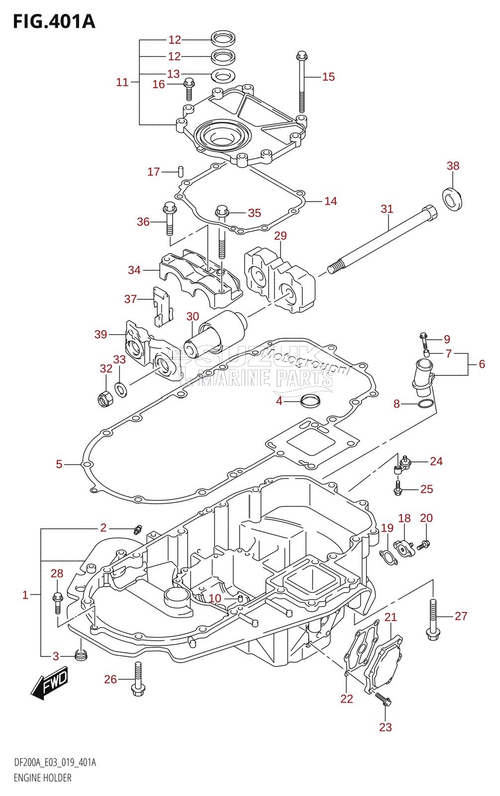 ENGINE HOLDER (DF200AT,DF200AZ,DF175AT)