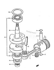 DT3.5 From 0351-001001 ()  1986 drawing CRANKSHAFT