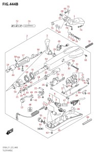 05003F-240001 (2022) 50hp E01 E11-Gen. Export 1-and 2 (DF50AT  DF50AT  DF50ATH  DF50ATH) DF50A drawing TILLER HANDLE (DF40ATH,DF50ATH)