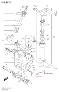 DF225T From 22503F-510001 (E01 E40)  2015 drawing TRIM CYLINDER (DF225T:E01:(X-TRANSOM,XX-TRANSOM))