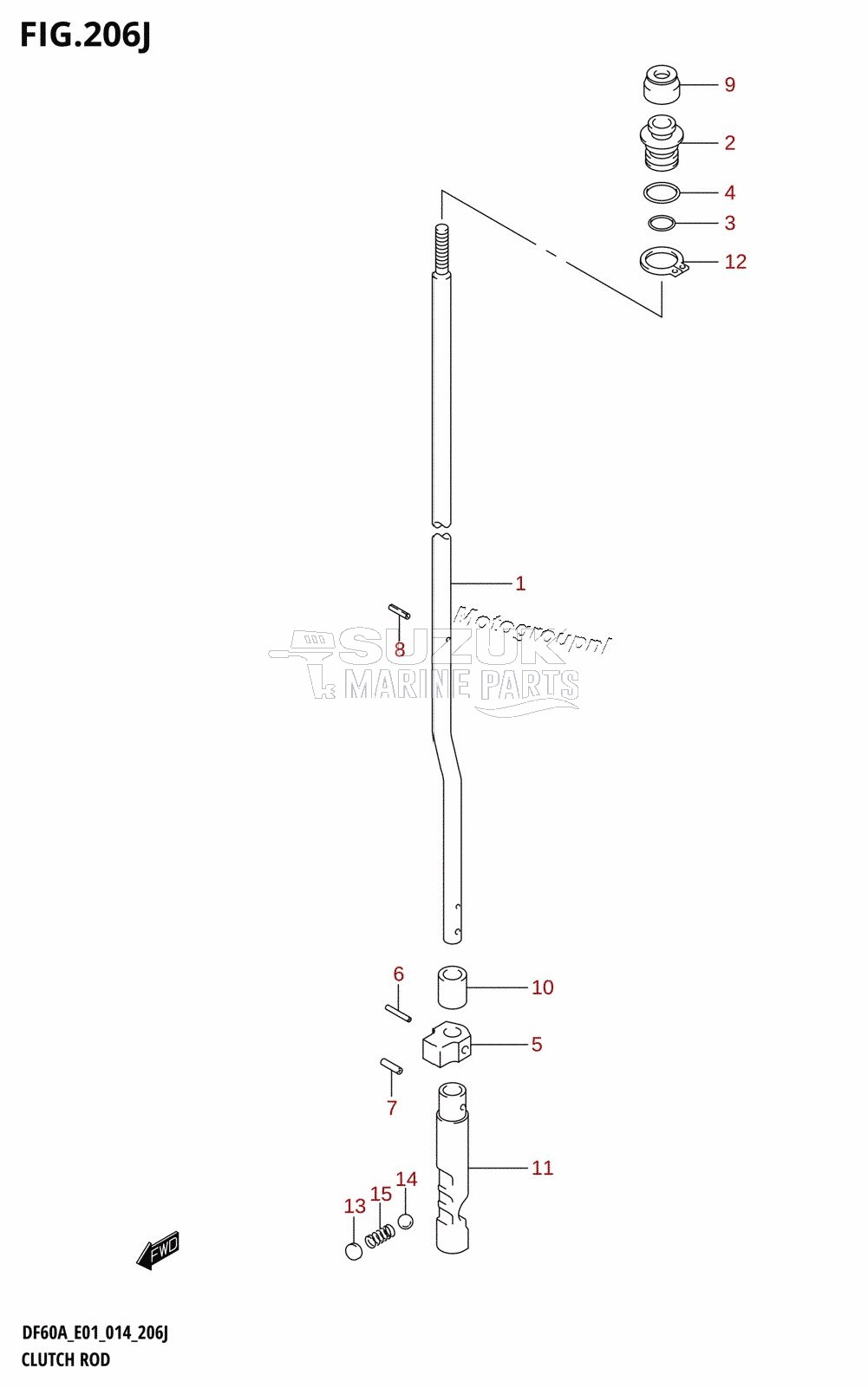 CLUTCH ROD (DF60AQH:E01)