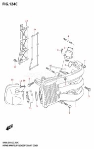 DF50A From 05003F-340001 (E01)  2023 drawing INTAKE MANIFOLD /​ SILENCER /​ EXHAUST COVER ((DF40AST,DF60A,DF60AQH,DF60ATH,DF60AVT,DF40ASVT,DF60AVTH):(020,021))