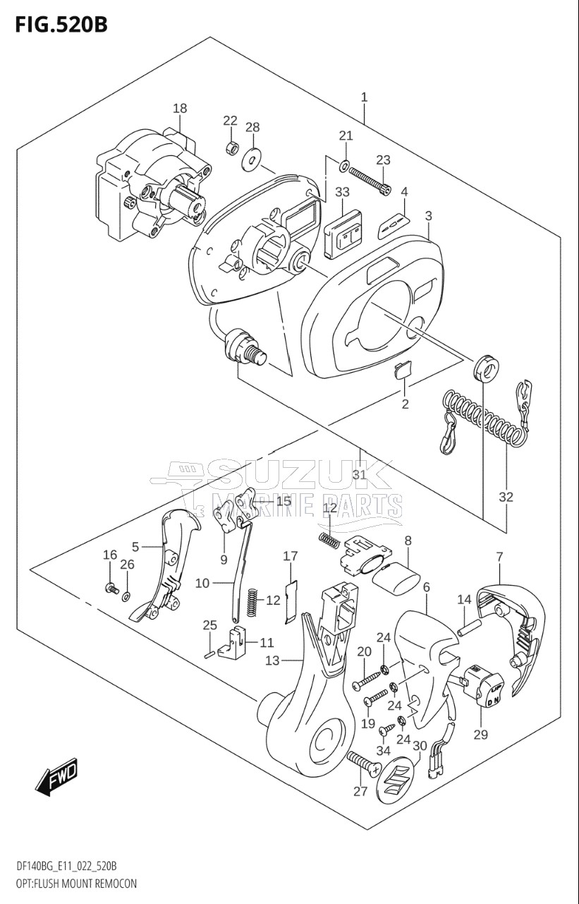 OPT:FLUSH MOUNT REMOCON (022)