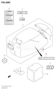 DT30 From 03005-210001 ()  2012 drawing ENGINE COVER (DT30R:P40)