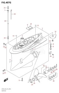 DF200 From 20002F-510001 (E03)  2015 drawing GEAR CASE (DF250ST:E03)