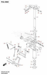 DF20A From 02002F-040001 (P03 E03)  2020 drawing SWIVEL BRACKET (DF9.9BR,DF15AR,DF20AR)