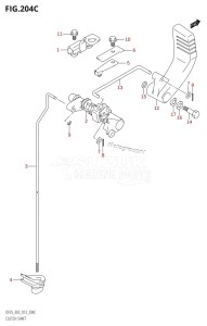 DF25 From 02503F-310001 (E03)  2013 drawing CLUTCH SHAFT (DF25Q:E03)