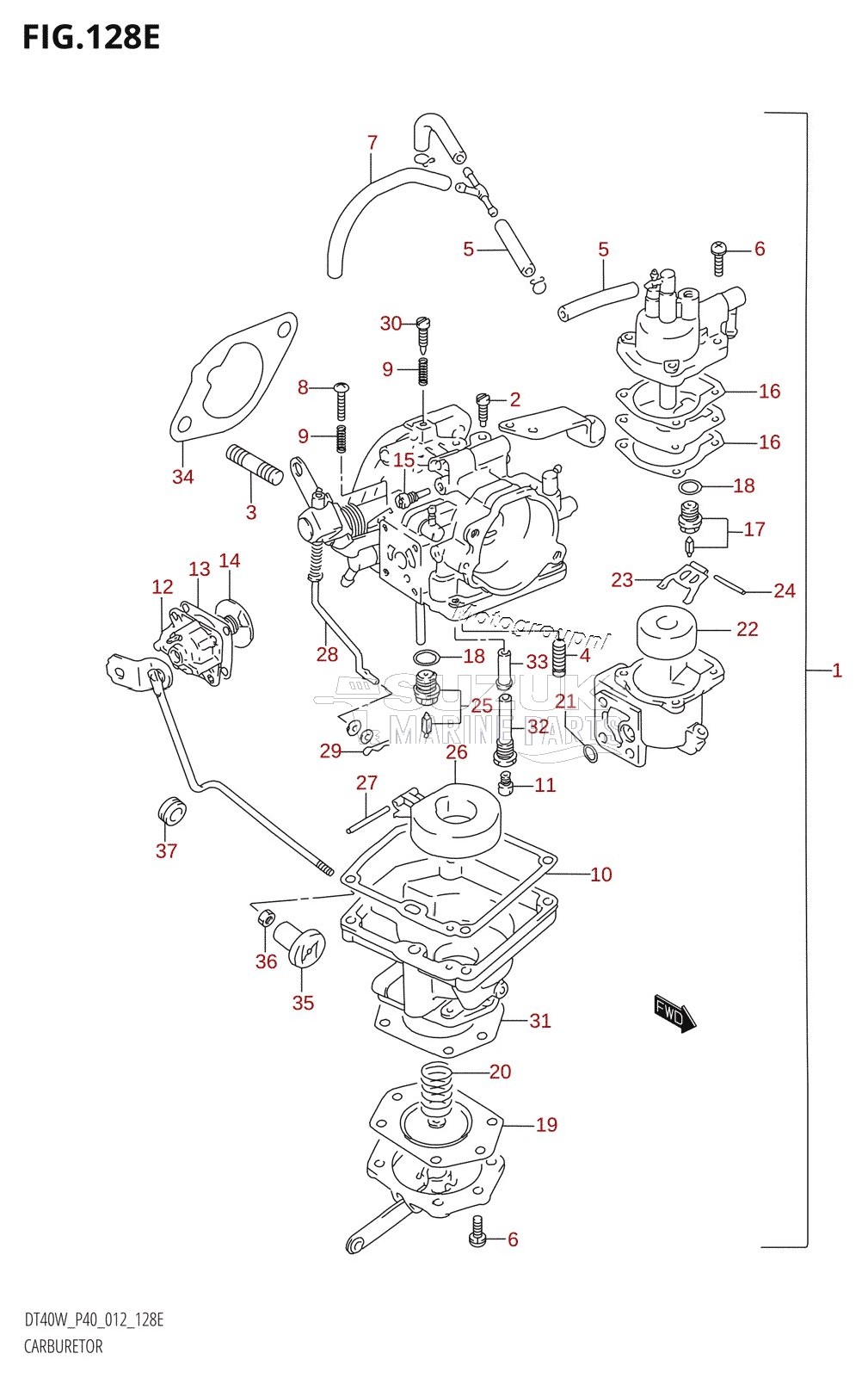 CARBURETOR (DT40WK:P40)