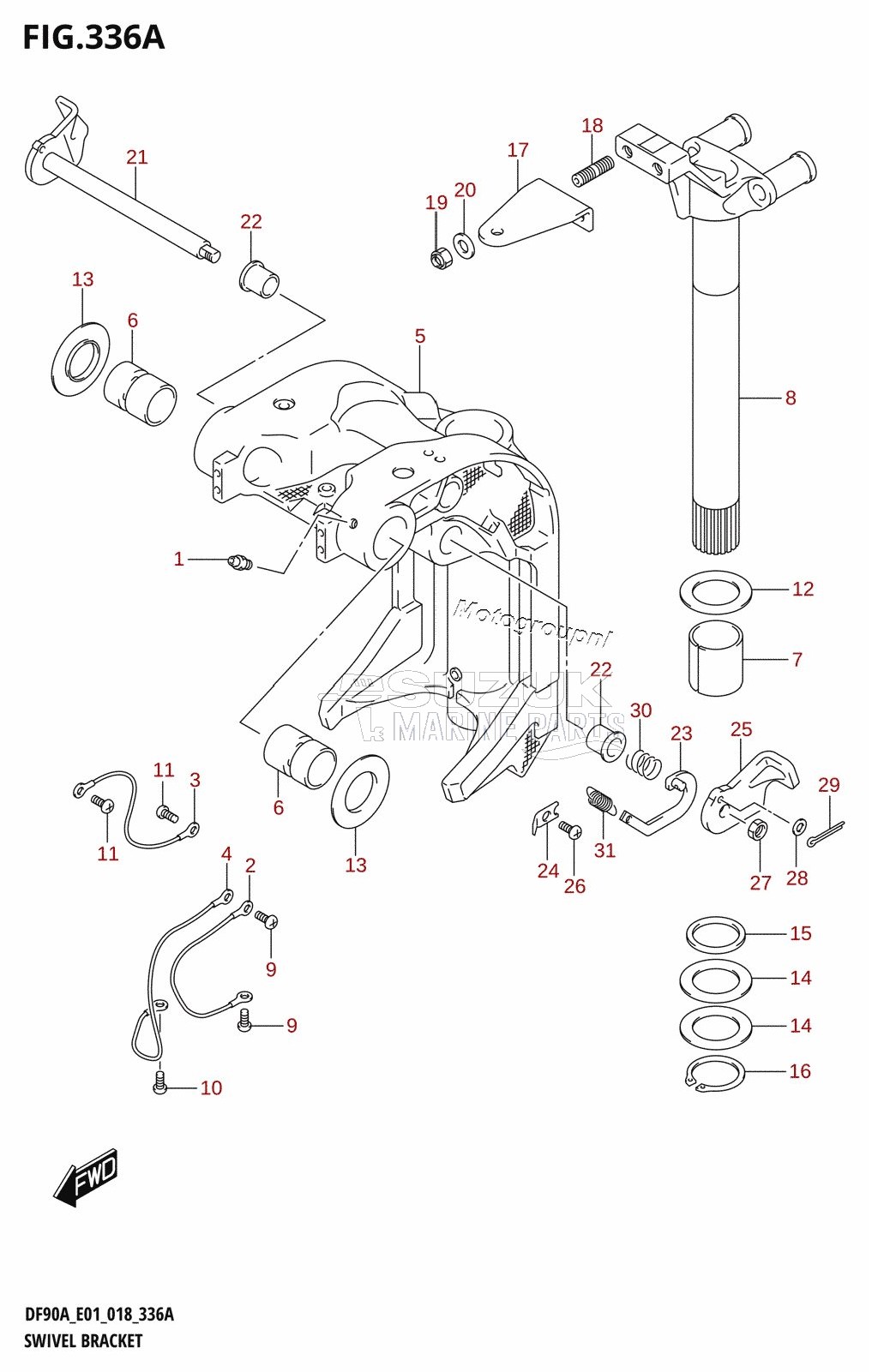 SWIVEL BRACKET (DF70A,DF90A,DF100B)