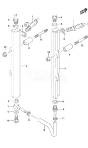 Outboard DF 350A drawing Fuel Injector