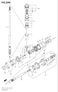 15002Z-210001 (2012) 150hp E01 E40-Gen. Export 1 - Costa Rica (DF150Z) DF150Z drawing TRANSMISSION (DF150Z:E01)