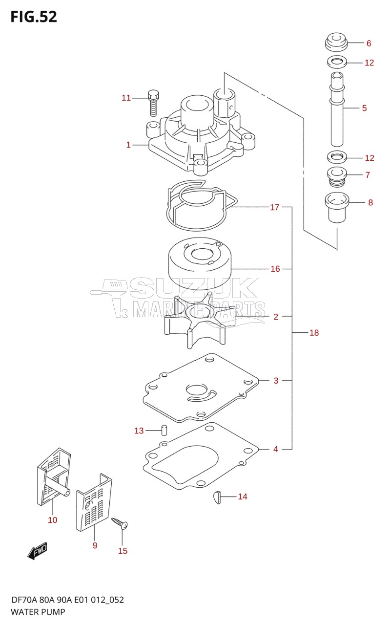 WATER PUMP (DF70ATH E40)