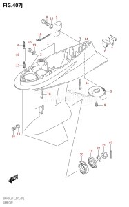 DF115AZ From 11503Z-710001 (E11 E40)  2017 drawing GEAR CASE (DF140AZ:E40)