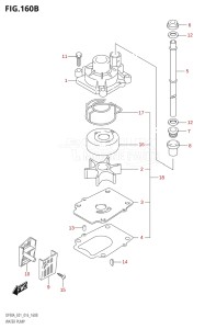 07003F-610001 (2016) 70hp E01 E40-Gen. Export 1 - Costa Rica (DF70A  DF70ATH) DF70A drawing WATER PUMP (DF70A:E40)