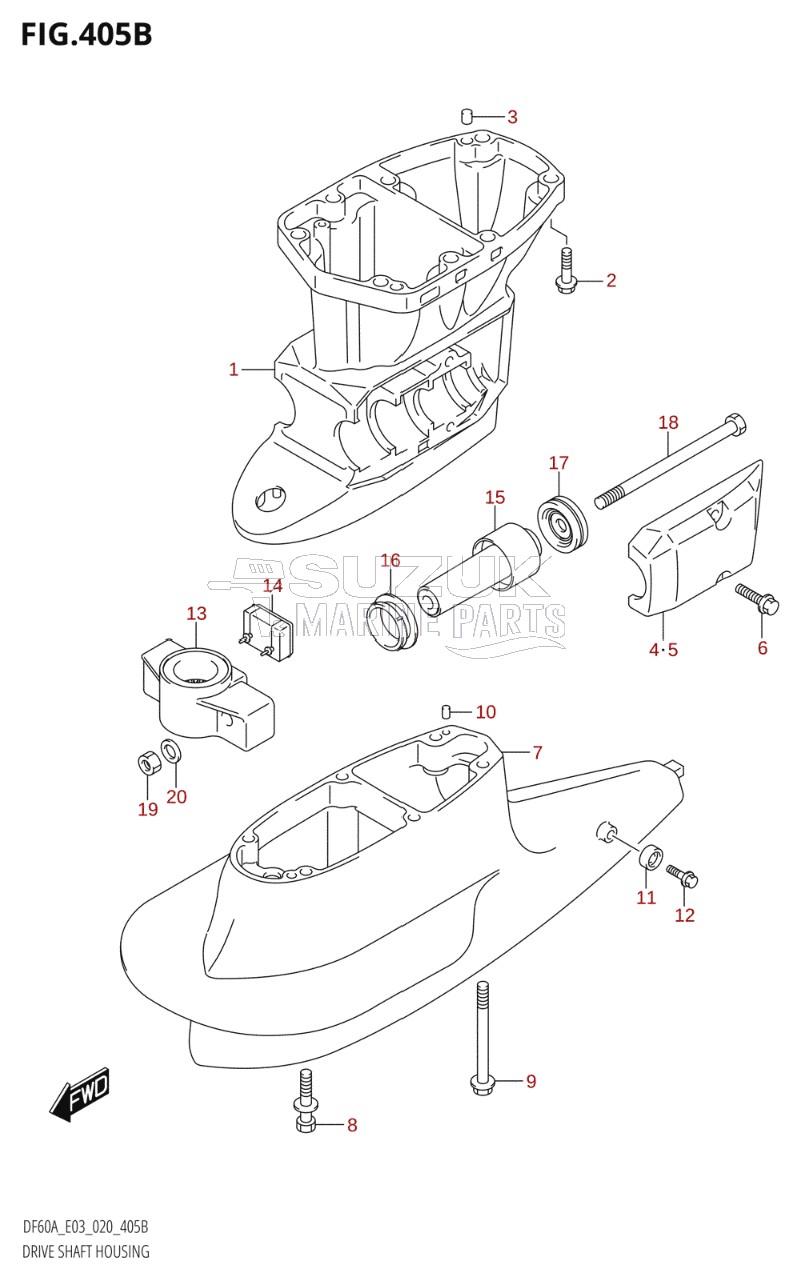 DRIVE SHAFT HOUSING (DF50AVT,DF60AVT)