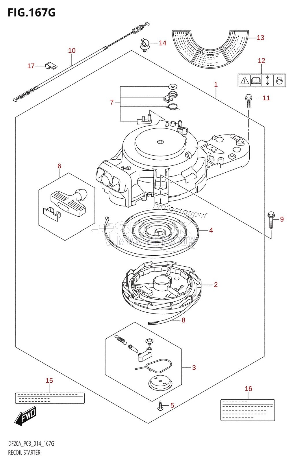 RECOIL STARTER (DF15ATH:P03)