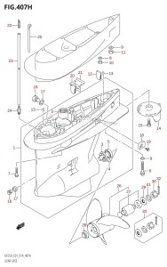 DF225Z From 22503Z-410001 (E01 E40)  2014 drawing GEAR CASE (DF225Z:E40)