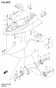 DF50A From 05004F-710001 (E01)  2017 drawing GEAR CASE (DF60AVT:E40)