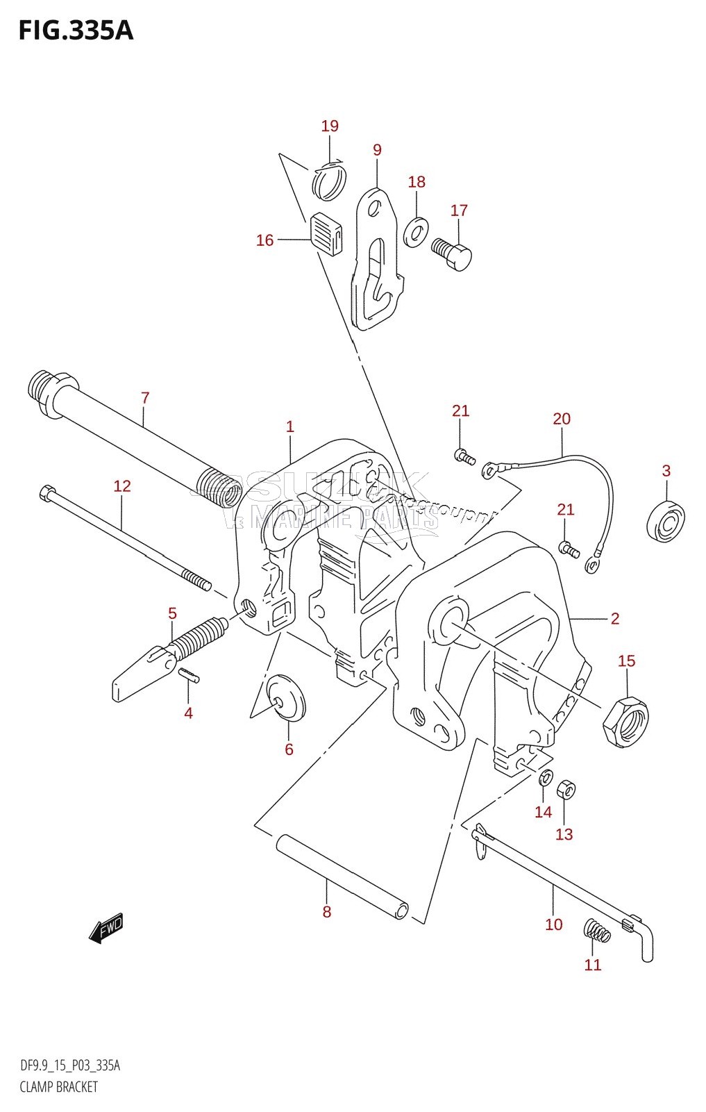 CLAMP BRACKET ((DF9.9,DF9.9R,DF15):K4)