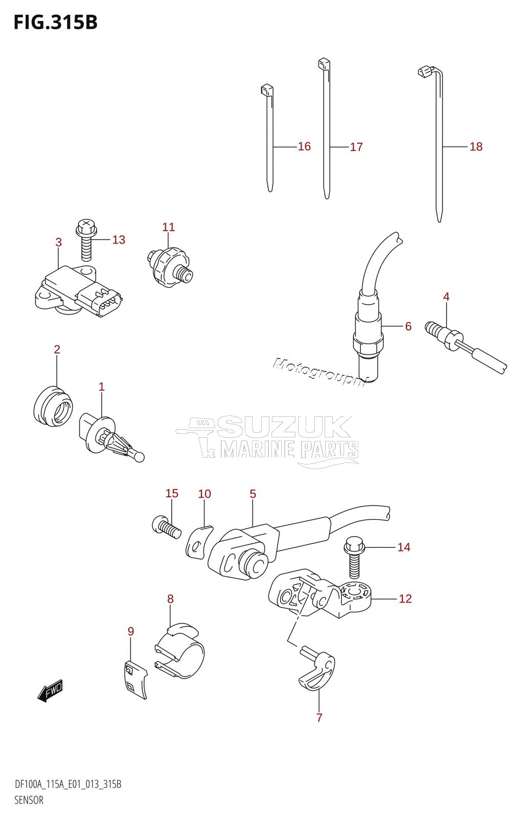 SENSOR (DF100AT:E40)