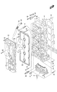 Outboard DF 200AP drawing Cylinder Head