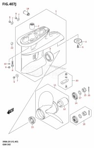 DF40A From 04003F-210001 (E01)  2012 drawing GEAR CASE (DF60AQH:E40)