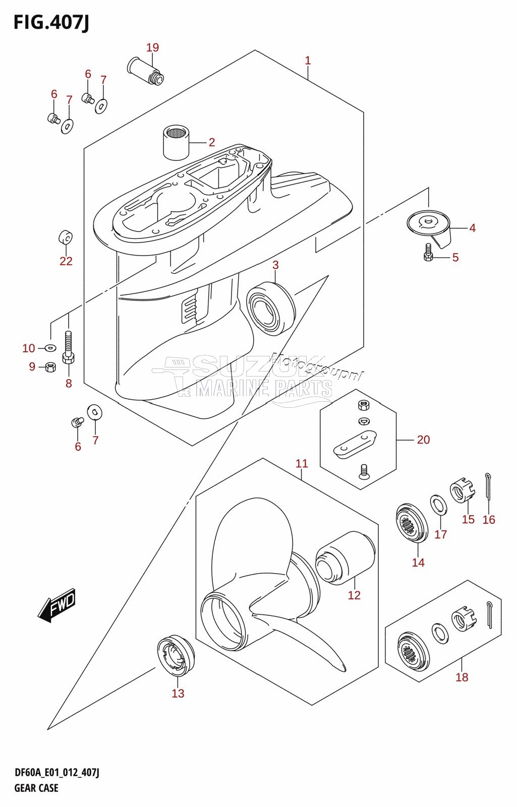 GEAR CASE (DF60AQH:E40)