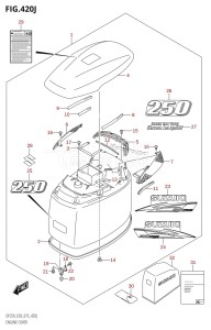 DF200 From 20002F-510001 (E03)  2015 drawing ENGINE COVER (DF250T:E03)