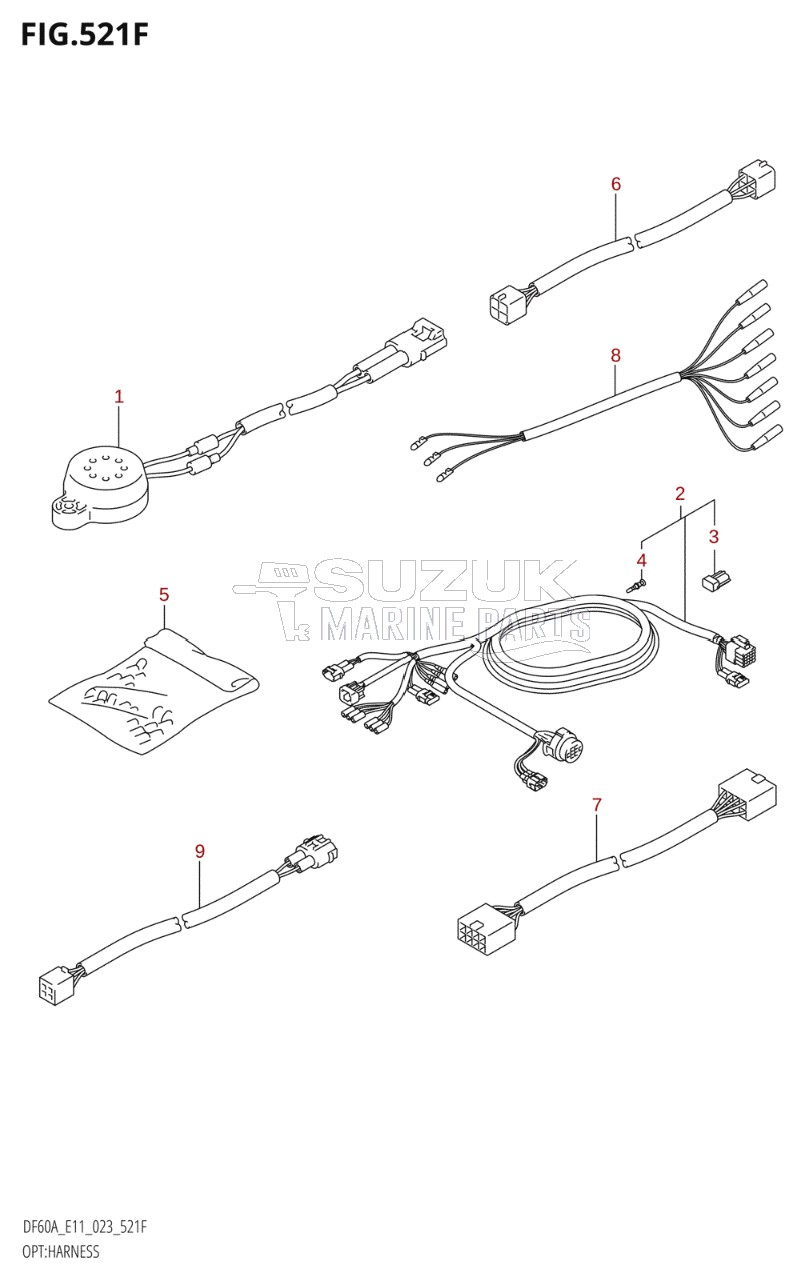 OPT:HARNESS ((DF40AQH,DF40ATH,DF50ATH,DF60AQH,DF60ATH,DF50AVTH,DF60AVTH):023)