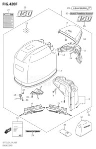 17502F-410001 (2014) 175hp E01 E40-Gen. Export 1 - Costa Rica (DF175TG) DF175TG drawing ENGINE COVER ((DF150TG,DF150ZG):E01)
