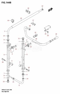 DF225T From 22503F-440001 (E11 - E40)  2024 drawing FUEL INJECTOR (DF250ST)