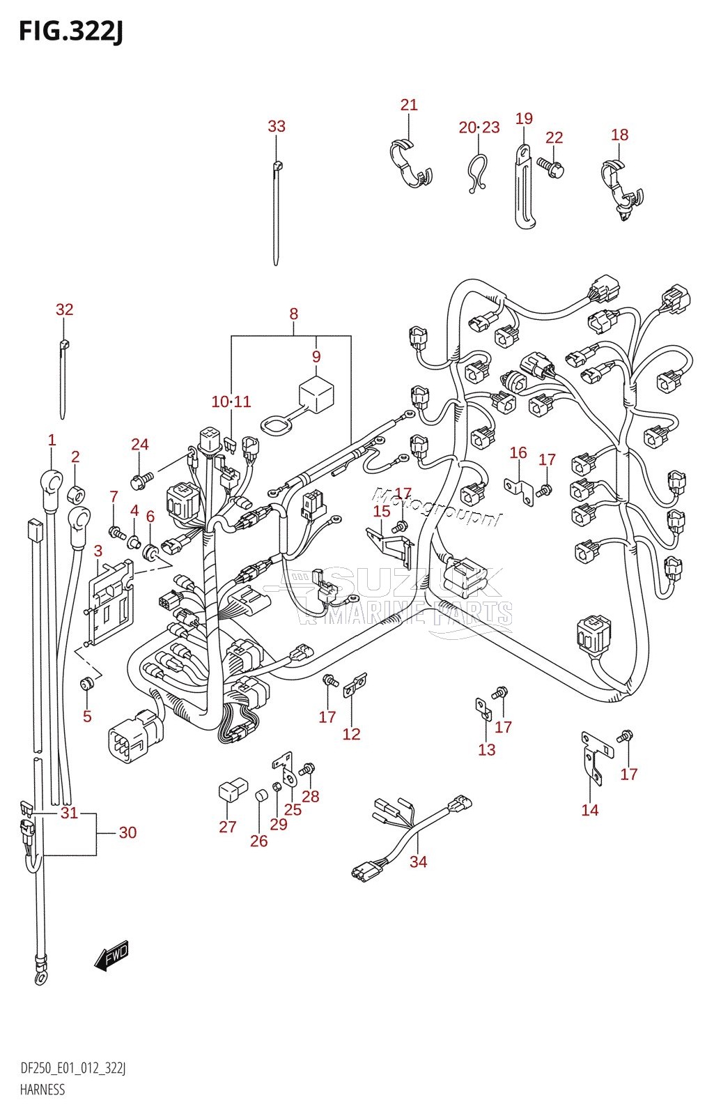 HARNESS (DF250T:E01)