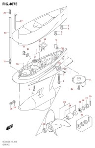 DF225T From 22503F-510001 (E03)  2015 drawing GEAR CASE (DF250T:E03)