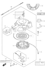 DF 25A drawing Recoil Starter