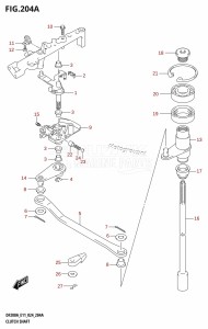 DF175AT From 17503F-440001 (E11 - E40)  2024 drawing CLUTCH SHAFT