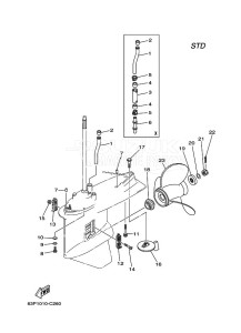 F150AETX drawing PROPELLER-HOUSING-AND-TRANSMISSION-2