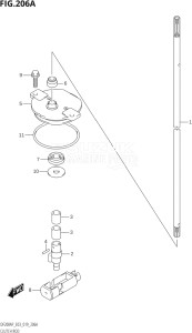 20003P-910001 (2019) 200hp E03-USA (DF200AP) DF200AP drawing CLUTCH ROD